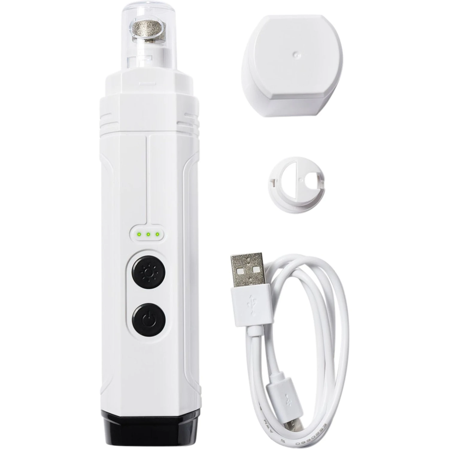 Rechargeable Cordless Cat & Dog 3-Speed Nail Grinder, White 2 Rechargeable Cordless Cat & Dog 3-Speed Nail Grinder, White - Image 2