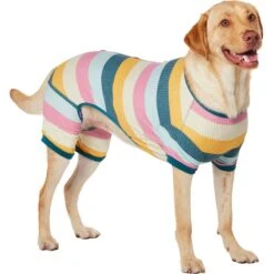 Front Page 11 Frisco Cozy Waffle Knit Dog & Cat PJs, Stripe