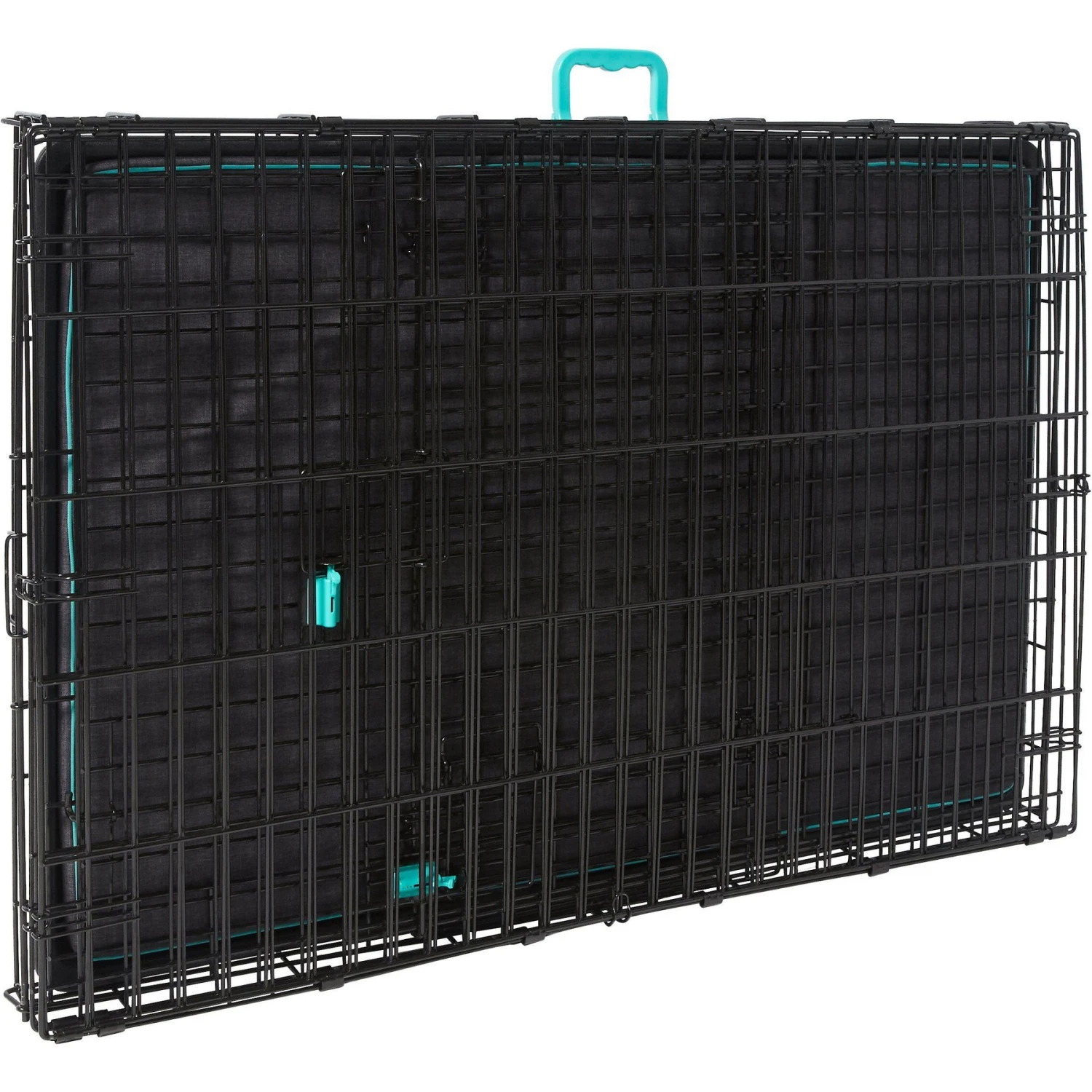 Frisco Heavy Duty Enhanced Lock Double Door Fold & Carry Wire Dog Crate & Mat Kit & MidWest Quiet Time Fleece Dog Crate Mat 4 Frisco Heavy Duty Enhanced Lock Double Door Fold & Carry Wire Dog Crate & Mat Kit & MidWest Quiet Time Fleece Dog Crate Mat - Image 4