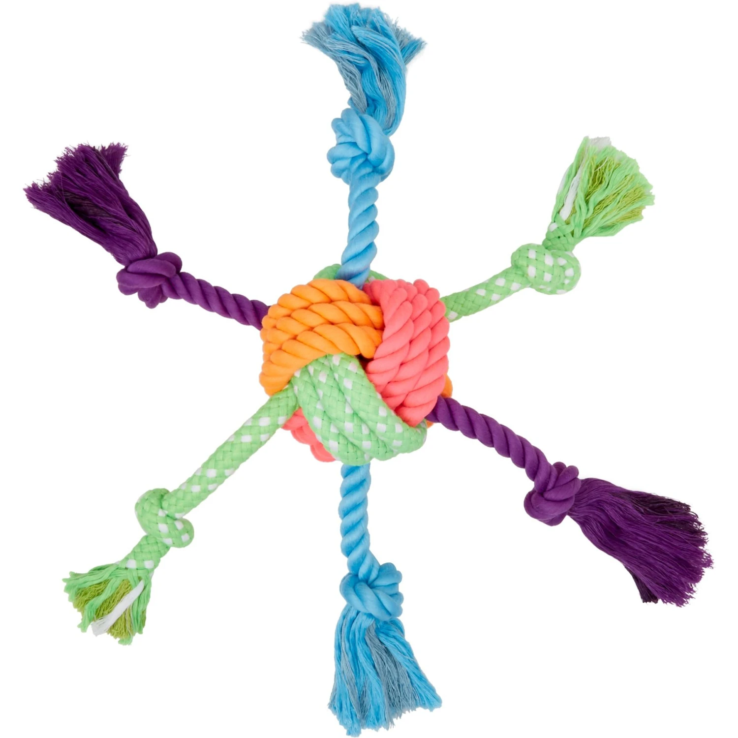Frisco Fetch Colorful Ball Knot Rope Dog Toy & Frisco Monkey Plush With Rope Squeaky Dog Toy 2 Frisco Fetch Colorful Ball Knot Rope Dog Toy & Frisco Monkey Plush With Rope Squeaky Dog Toy - Image 2