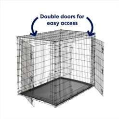 Frisco XX-Large Heavy Duty Double Door Wire Dog Crate, 54 Inch -Frisco 97489 PT3. AC SS1800 V1667228484