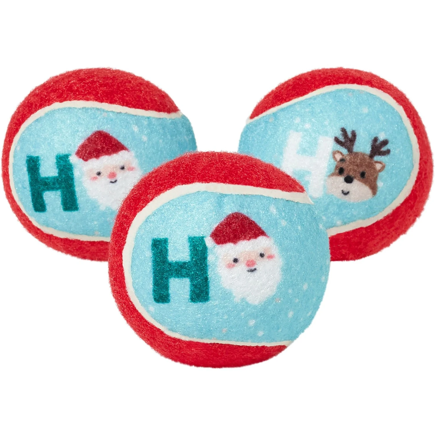 Frisco Holiday Ho Ho Ho Fetch Squeaky Tennis Ball Dog Toy & Frisco Holiday Arctic Friends Stuffing-Free Skinny Plush Squeaky Dog Toy 2 Frisco Holiday Ho Ho Ho Fetch Squeaky Tennis Ball Dog Toy & Frisco Holiday Arctic Friends Stuffing-Free Skinny Plush Squeaky Dog Toy - Image 2